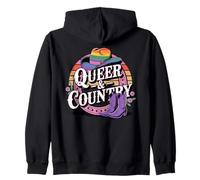 Western LGBTQ Queer and Country Rainbow Pride Sudadera con Capucha