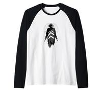 Western Lone Ranger/Silueta de Vaquero al Atardecer/Lejano Oeste Camiseta Manga Raglan