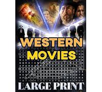 Western Movie Word Search book | Cowboy Film: Large-Print with 2,000 Hidden Titles for Fun and Brain Training , 100 Puzzles with ANSWERS included. (U.S. Movie Word Search Collection)