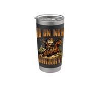 Western OpossumnVintage Country Possum Rodeo Continuar ahora Vaso térmico de acero inoxidable de doble pared