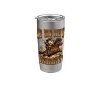 Western OpossumnVintage Country Possum Rodeo Continuar ahora Vaso térmico de acero inoxidable de doble pared
