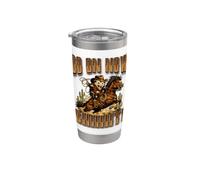 Western OpossumnVintage Country Possum Rodeo Continuar ahora Vaso térmico de acero inoxidable de doble pared