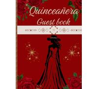 Western Quinceañera Guest Book: Red and Gold Signature Keepsake for Sweet 15 Memories: Hardcover 8.25x11 in Guest Book with 104 Pages for Family and Friends to Share Wishes and Advice