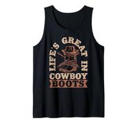 Western Rider Cowboy Boots Cowgirl Rodeo Camiseta sin Mangas