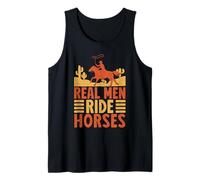 Western Rider Real Men Ride Horses Cowgirl Rodeo Camiseta sin Mangas