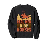 Western Rider Real Men Ride Horses Cowgirl Rodeo Sudadera