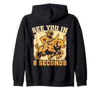 Western Rider See You In 8 Seconds Cowgirl Rodeo Sudadera con Capucha