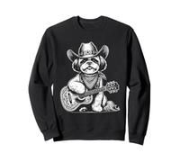 Western Shih Tzu Dog Cowboy Guitarra Músico Música Country Sudadera