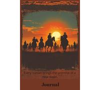 Western Silhouette Sunset Journal: Vintage Cowboy Sunset Notebook | 120 Page Lined Diary for Men, Outlaw & Horse Lovers, Retro Southwestern Style Composition Book | 6"x9" Portable size