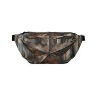 Western Texas Star on Wooden Sling Bag Crossbody Sling Backpack Bum Bags Shoulder Bag Travel Hiking Daypack for Women Men, multicolor, Talla única, Mochila de senderismo