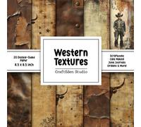 Western Textures Scrapbook Paper: Decorative double sided craft paper Wild West themed for scrapbooking, crad making, junk journal