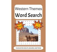 Western Theme Word Search Puzzle Book: Word Searches with Easy to Read Print about Western Themes, Cowboys, Old West and More, 6x9 Inches, 110 pages 50+ Puzzles