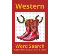 Western Word Search Book: Word Searches with Easy to Read Print about The West, Cowboys, Horseshoes and More | 6x9 inches, 110 pages | 50+ Puzzles … Gift for Vacations, Holidays and Free Times