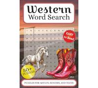 Western Word Search: Word searches with easy-to-read print about cowboys, western traditions, and frontier history. 6x9 inches, 110 pages, 50+ puzzles… Gifts for vacations, holidays, and spare time.