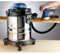 Westfalia Aspiradora Soplador Seco Húmedo 3 en 1 Acero Inoxidable 25L 1200W Depresión 17kPa Manguera 1.5m Cable 4.5m Filtros y Accesorios Incluidos