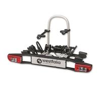 Westfalia Portabicicletas Bikelander Classic para enganches; portabicicletas para 2 bicicletas; apto para bicicletas eléctricas; plegable