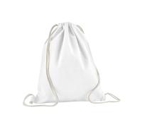 Westford Mill Bolsa de algodón orgánico con cordón (talla única), color blanco