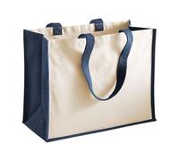 Westford Mill Bolsa de compra clásica de yute (talla única) (azul marino)