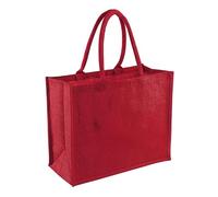 Westford Mill Bolsa de compra clásica de yute (talla única), color rojo