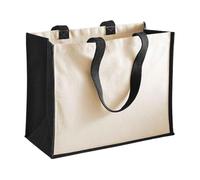 Westford Mill Bolsa de compra clásica de yute (talla única) (negro)