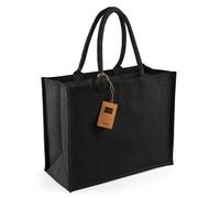 Westford Mill Bolsa de compra clásica de yute (talla única) (negro/negro)