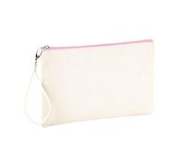 Westford Mill Bolsa de cosméticos de lona, Natural/rosa, talla única