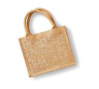 Westford Mill Brillar Yute Mini Regalo Bolso - Navidad Cumpleaños Regalo Bolso - Oro Natural