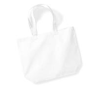 Westford Mill Maxi bolsa de algodón orgánico de alta calidad (talla única), color blanco