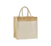 Westford Mill Mini bolsa de compras de yute almidonado de 14 L (talla única) (natural)