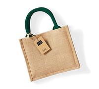 Westford Mill Mini bolsa de regalo de yute (6 litros), Natural/Forest Green, O/S