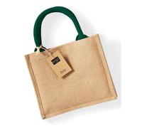 Westford Mill Mini bolsa de regalo de yute (talla única) (natural/bosque)