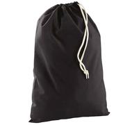 Westford Mill WM115BLACM Wm115-Bolsa de algodón (tamaño Mediano), Color Negro, Unisex Adulto, M