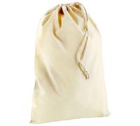 Westford Mill Wm115natul Wm115-Bolsa de algodón (tamaño Grande), Color Natural, Unisex, L
