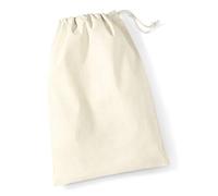 Westford Mill Wm115natul Wm115-Bolsa de algodón (tamaño Grande), Color Natural, Unisex, L