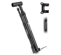 WESTGIRL Minibomba de aire para bicicleta con manómetro, bomba de aire de pie de alta presión 120 PSI, bomba de bicicleta para válvulas Presta Schrader, portátil, pequeña, para bicicleta de carretera