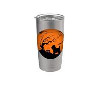 Westie de Halloween de West Highland White Terrier Vaso térmico de acero inoxidable de doble pared