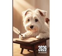 Westie Dog- 2026 Monthly Planner with Lined Notebook: 200 pages/ 6x9