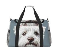 Westie Dog - Bolsa de viaje resistente al agua compacta para deportes, gimnasio y fin de semana para hombres y mujeres