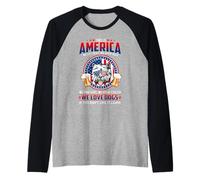 Westie Dog This America We Love Dogs Patriotic 4th of July Camiseta Manga Raglan