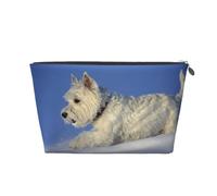 Westie Invierno West Highland White Terrier Perros, Bolsa de artículos de tocador Bolsa de Maquillaje Bolsa de cosméticos Bolsa de artículos de tocador de Viaje portátil