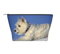 Westie Invierno West Highland White Terrier Perros, Bolsa de artículos de tocador Bolsa de Maquillaje Bolsa de cosméticos Bolsa de artículos de tocador de Viaje portátil