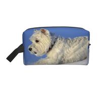 Westie Invierno West Highland White Terrier Perros, Bolsa de Maquillaje Bolsa de cosméticos Bolsa de artículos de tocador de Viaje portátil Organizador de Bolsa de Maquillaje