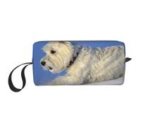 Westie Invierno West Highland White Terrier Perros, Bolsa de Maquillaje Bolsa de cosméticos Bolsa de artículos de tocador de Viaje portátil Bolsa de Maquillaje
