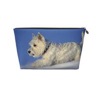 Westie Invierno West Highland White Terrier Perros, Bolsa de Maquillaje Bolsa de cosméticos Bolsa de artículos de tocador de Viaje portátil Bolsa de artículos de tocador