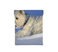 Westie Invierno West Highland White Terrier Perros, Squeeze Top Wallet Bolsa de Almacenamiento para Mujer Monedero pequeño Bolsa de Cambio