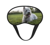 Westie Lawn West Highland White Terrier Perros, Cubiertas oculares completas, antifaces para dormir que bloquean la luz, orejeras opacas para dormir