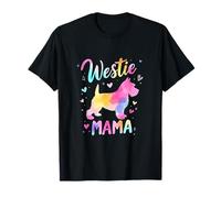 Westie Mama Design Colorido West Highland Terrier Mom Camiseta