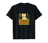 Westie Mama West Highland White Terrier Obra De Arte Westie Blanco Camiseta