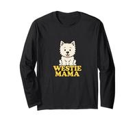 Westie Mama West Highland White Terrier Obra De Arte Westie Blanco Manga Larga
