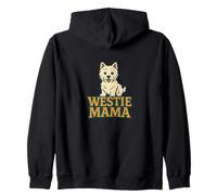 Westie Mama West Highland White Terrier Obra De Arte Westie Blanco Sudadera con Capucha